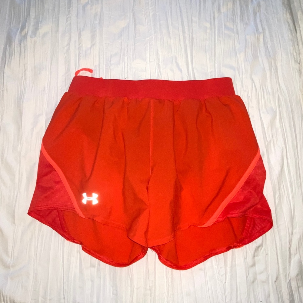 Red Under Armour shorts